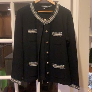 Karl Lagerfeld black sweater blazer size L